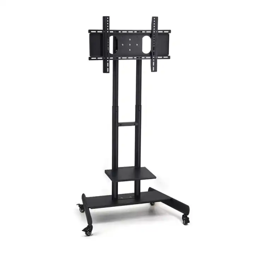 Mobile TV Cart with Wheels and Height Adjustable TV Stand Swivel 90 degree for Rotating Bracket Base LCD LED TV 32"-65"