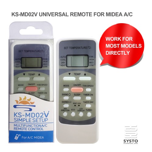 SYSTO丨KS-MD02V Universal for Midea Air Conditioner Remote Control